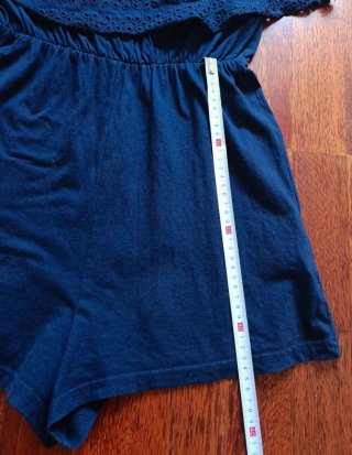 Mono corto Bershka azul volantes