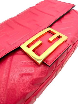 Borsa Fendi Baguette Rosa Dorato