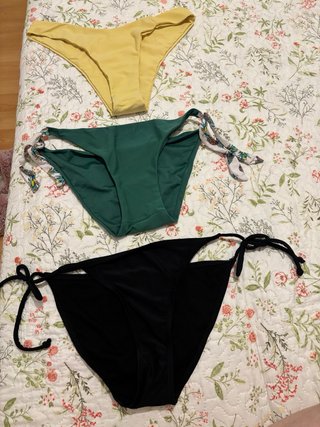 Lote 3 Bragas Bikini Verde y Amarillo