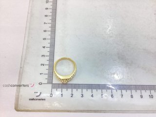 anillo oro 9k con piedra con circonita
