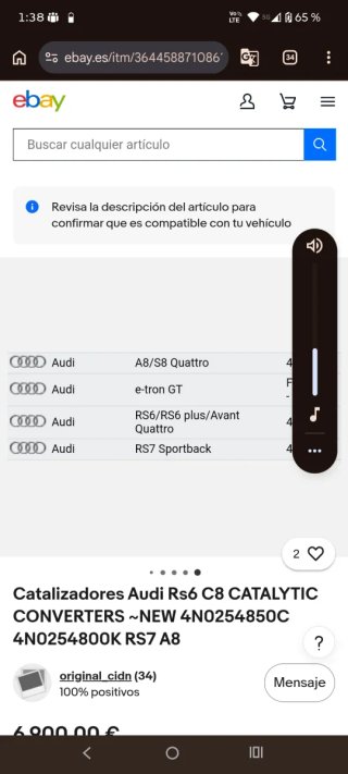 Catalizadores RS6 Plus S8 RS7 e-tron GT