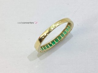 anillo oro 9k con piedra con circonita