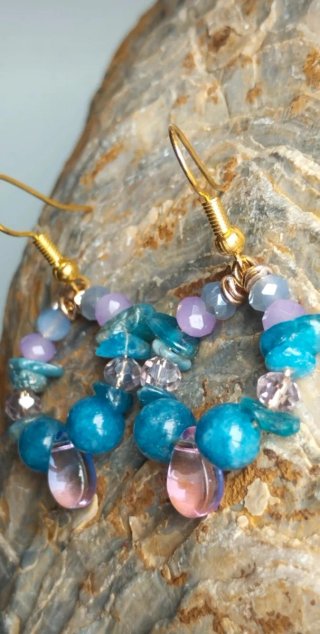Pendientes Apatita Naturales.