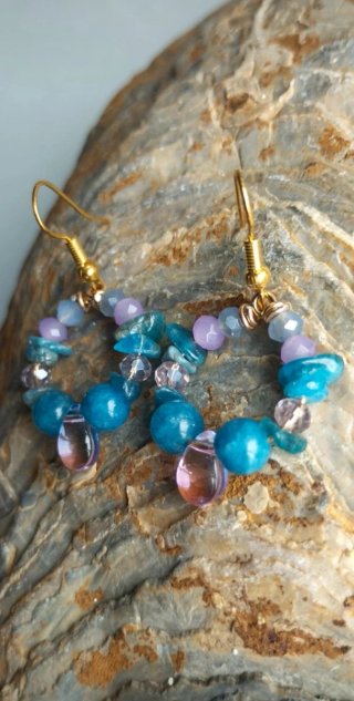 Pendientes Apatita Naturales.