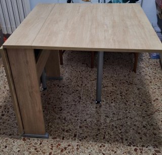 Mesa libro madera extensible