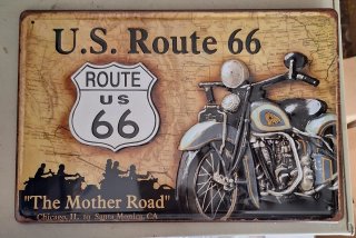 Placa Decorativa Ruta 66 The Mother Road