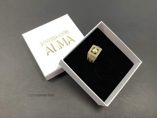 anillo oro 18k con piedra
