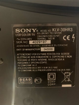 Tele Sony lcd
