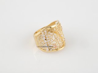 anillo oro 18k con piedra con circonita
