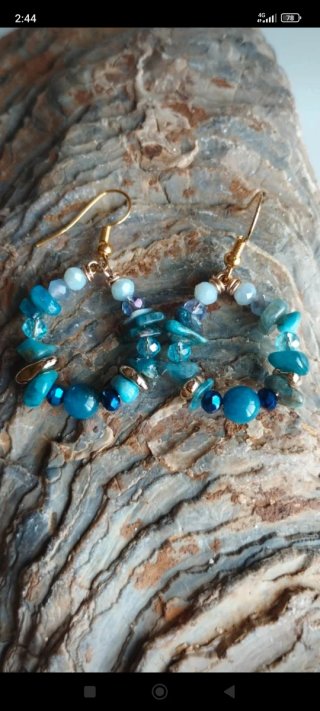 Pendientes Apatitas Naturales Elegantes
