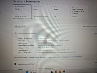Dell portatil gaming i7/16GB ram/Nvidia GTX/SSD