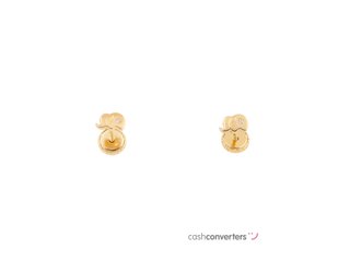 pendientes oro 18k con piedra con circonita