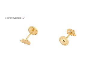 pendientes oro 18k con piedra con circonita