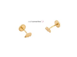 pendientes oro 18k con piedra con circonita