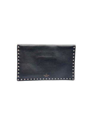 Clutch Valentino Garavani Negro Tachuelas