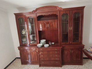 Mueble de Salón madera y cristal