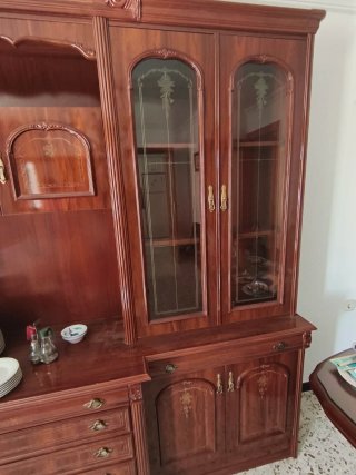 Mueble de Salón madera y cristal