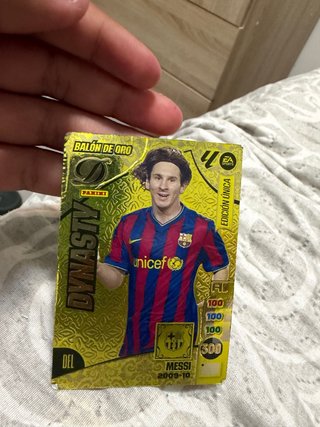 Carta Panini Messi Balón de Oro Dynasty