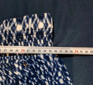 Falda pantalón estampada azul y blanco