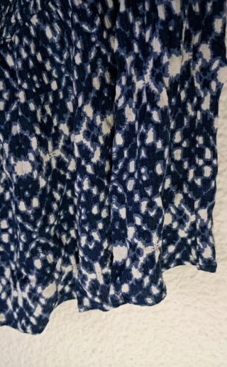 Falda pantalón estampada azul y blanco