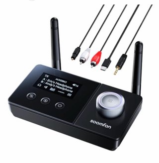 Transmisor Receptor Bluetooth Soomfon Negro
