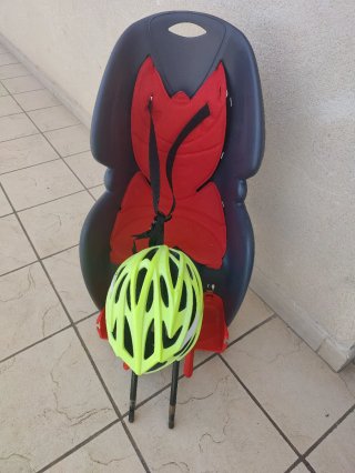 Silla bici niño - Casco amarillo