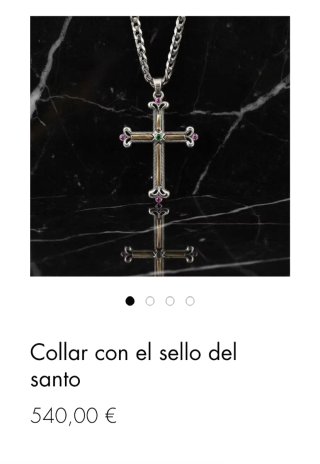 Colgante y Cruz Oro 18k Plata Esmeralda Rubí