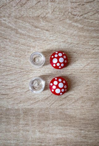 Coppia barattoli Fungo Amanita in Miniatura
