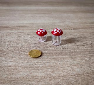 Coppia barattoli Fungo Amanita in Miniatura