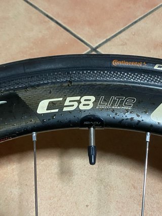 Ruote Carbonio Cole C58 Lite per Bicicletta