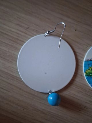 Orecchini donna con pendente blu