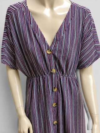 Vestido Midi Rayas Pull&Bear Talla L