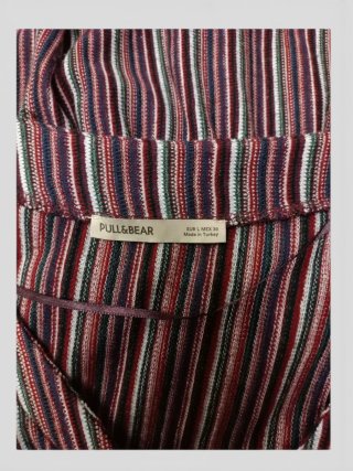 Vestido Midi Rayas Pull&Bear Talla L