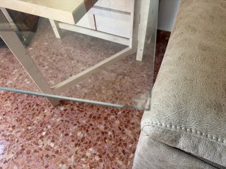 Cristal mesa apoyo 80x80x0.5 cm