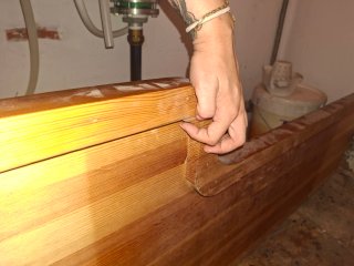 Tabla escritorio madera barra