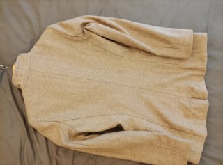 Abrigo corto Zara espiga beige Talla S 80% lana