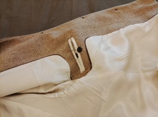 Abrigo corto Zara espiga beige Talla S 80% lana