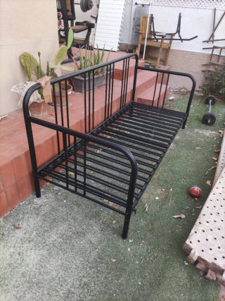 Estructura sofá cama metal negro