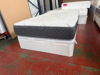 Colchón Visco 135x190 + Canapé Blanco