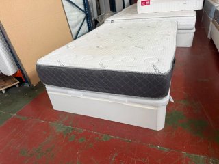 Colchón Visco 135x190 + Canapé Blanco