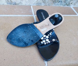 Sandalias Cafe Noir Talla 40 Piel