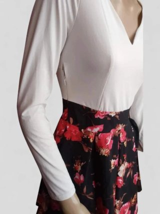 Vestido Mini Estampado Floral Mujer Talla S