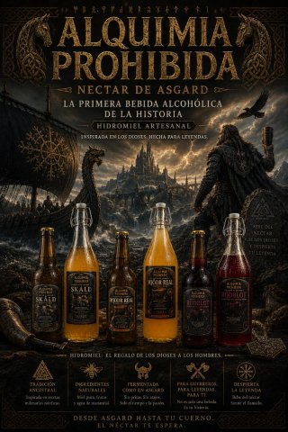 Hidromiel Artesanal Asgard 3 Botellas