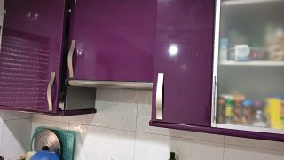 Muebles Cocina Morado y Encimera