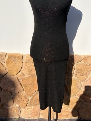 Vestido PIMKIE Negro con Dorado