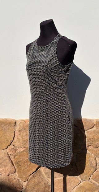 Vestido Mango Negro y Gris