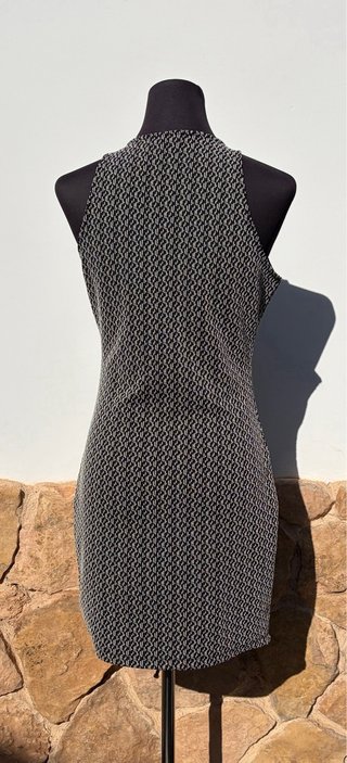 Vestido Mango Negro y Gris