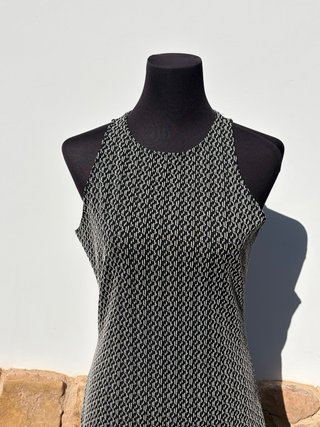 Vestido Mango Negro y Gris