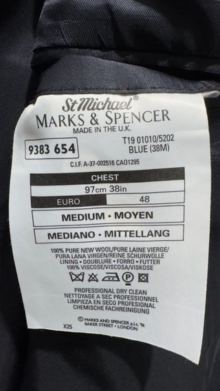 Americana Azul Marks & Spencer Talla M