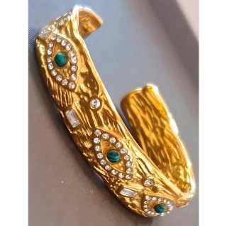 Bracciale BYS,placcato oro 18 Kt.,zirconi cubici